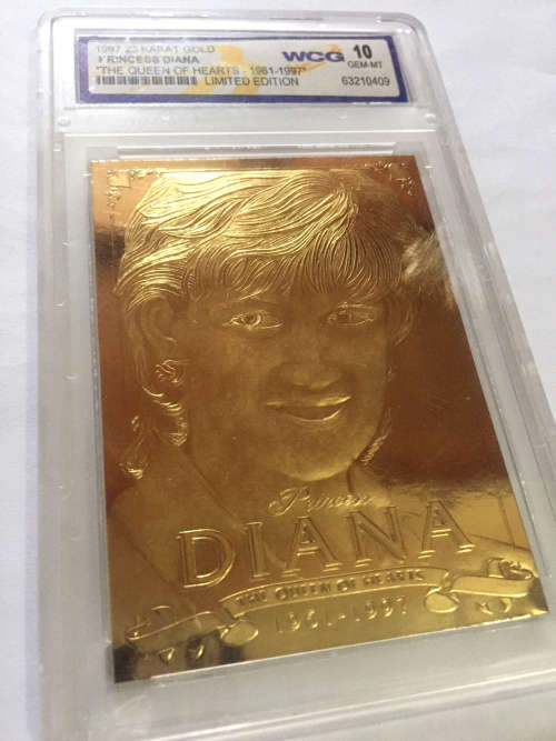 ** Princess Diana 1997 GRADED 23ct GOLD CARD **