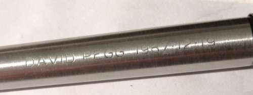 Stainless parker penset - Pen, Ink pen, and pencil. Engraved as depicted