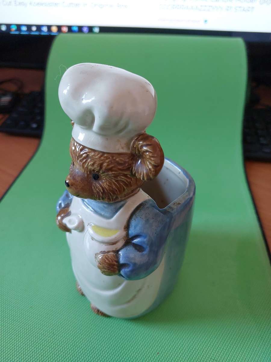 Vintage Otagiri Mother Bear Utensil Holder