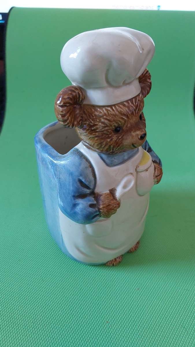 Vintage Otagiri Mother Bear Utensil Holder