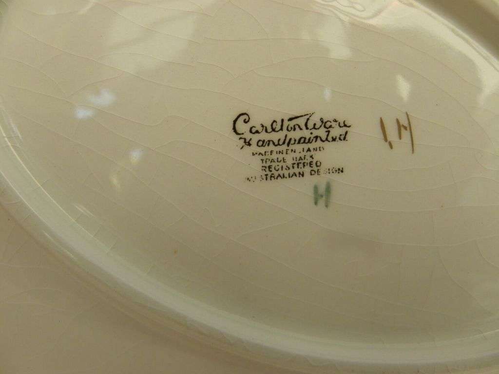 Vintage Carltonware Handpainted Candleholders and Tray