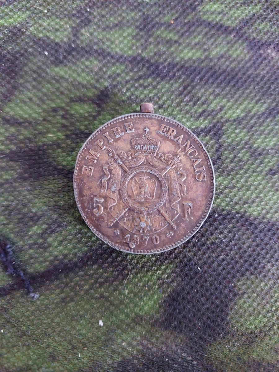 Napolean III Emperor Francais 5 Francs 1870 Coin Lighter