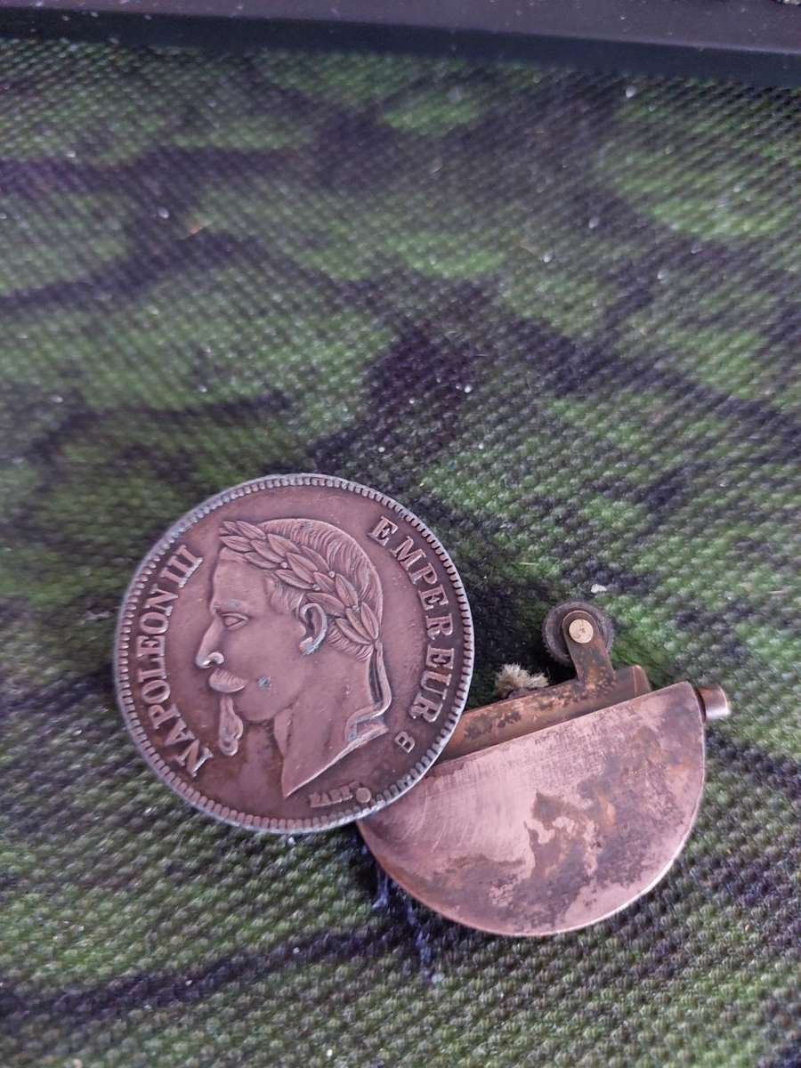 Napolean III Emperor Francais 5 Francs 1870 Coin Lighter