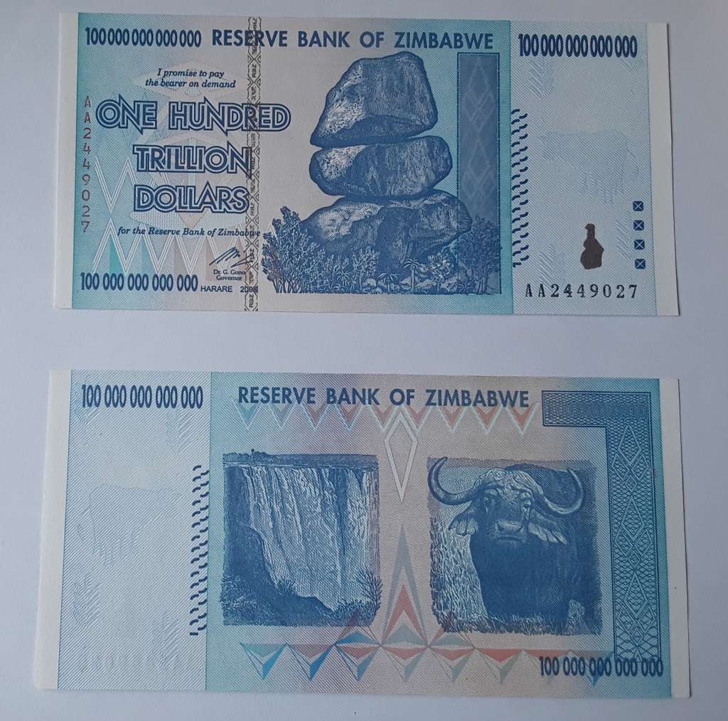 1 hundred trillion dollars zimbabwe