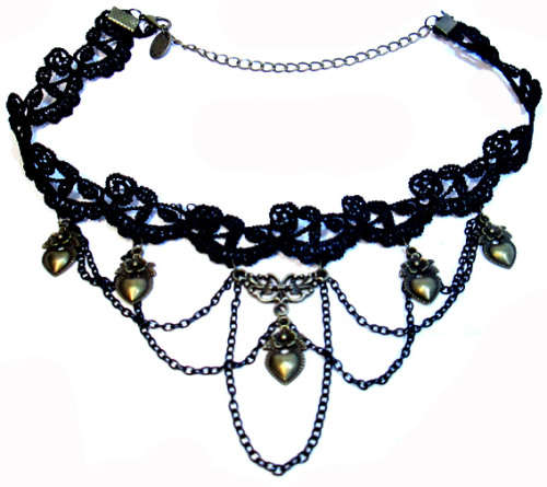 Black Lace and Bronze Choker