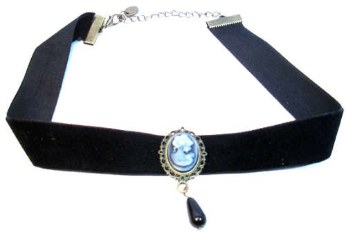 Cameo Black Ribbon Choker