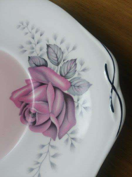 "Fair lady" Queen Anne bone china cake plate and sugar bowl