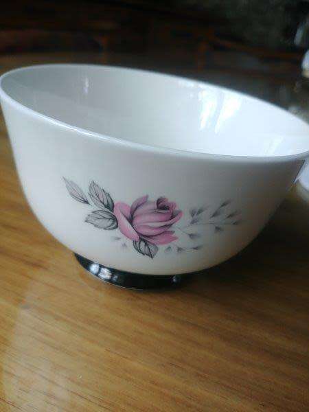 "Fair lady" Queen Anne bone china cake plate and sugar bowl