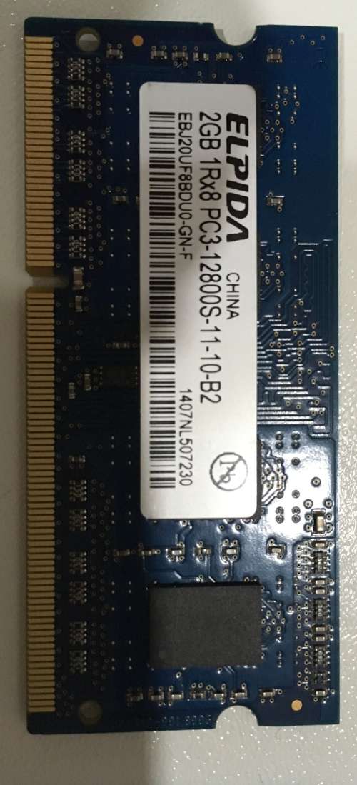 RAM ELPIDA 2gig 1Rx8 PC3-12800S-11-10-B2