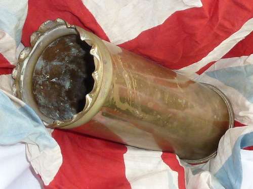 Trench art WW-1 90mm Cannon shell