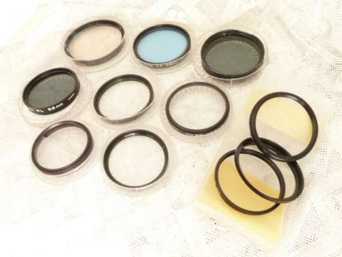 Lens FILTERS  49mm, 52mm, 55mm assortment and Step-UP and Step-DOWN rings