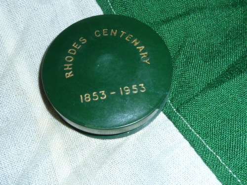 RHODESIA 1953 RHODES CENTENARY CROWN - in original holder  (Silver)