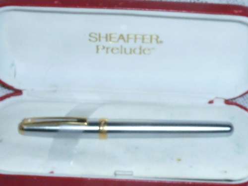 SHEAFFER PRELUDE - 342, brushed Chrome with a 22kt Trimming, vacuum cartridge filled in  BOX