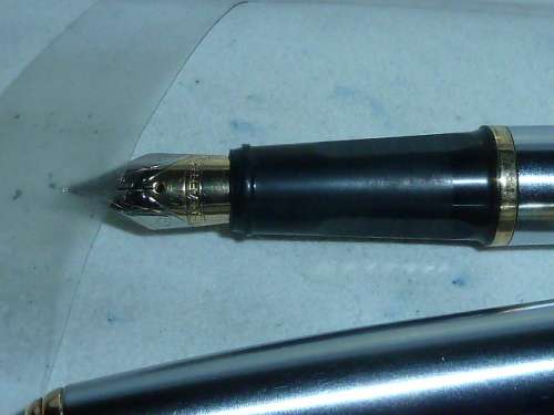 SHEAFFER PRELUDE - 342, brushed Chrome with a 22kt Trimming, vacuum cartridge filled in  BOX