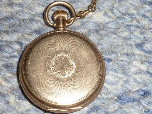 Gold Plated Pocket Watch  " STAR",   in a Dennison watch Case, in Good working Order