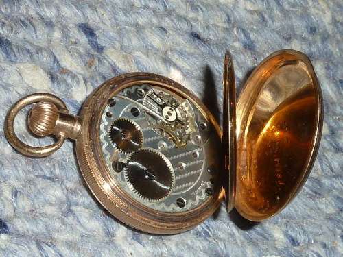 Gold Plated Pocket Watch  " STAR",   in a Dennison watch Case, in Good working Order