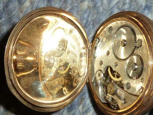 Gold Plated Pocket Watch  " STAR",   in a Dennison watch Case, in Good working Order
