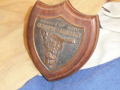 BORDER DUTY - Xmas 1977 -  Plaque