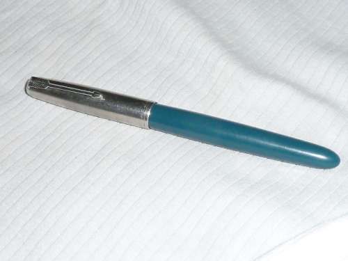 PARKER - 51 Green , ink Fountain Pen Gold Nib  Vacuum Filled Beautiful Condition - SCARCE