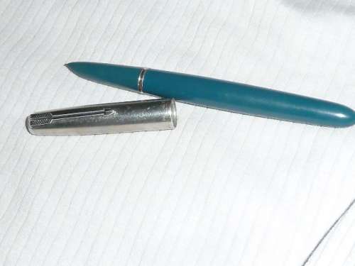 PARKER - 51 Green , ink Fountain Pen Gold Nib  Vacuum Filled Beautiful Condition - SCARCE