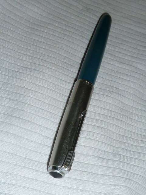 PARKER - 51 Green , ink Fountain Pen Gold Nib  Vacuum Filled Beautiful Condition - SCARCE