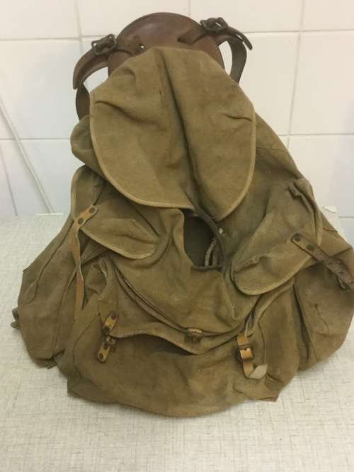 WW2 A-Frame Back-Pack, British Allied Forces  made from Leather and canvas