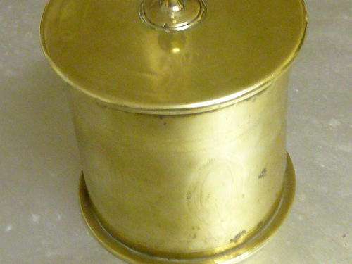 German WW1 Trench Art , Tobacco jar made of Bomb Shells