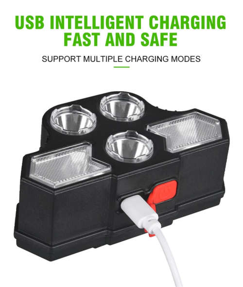 USB Rechargeable 4 Lighting Modes 800mah LED Headlight 11LED
