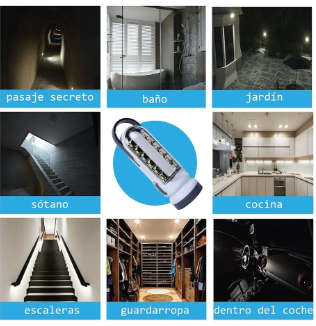 RECARGABLE LINTERNA LED DE EMERGENCIA CON AGARRADERA