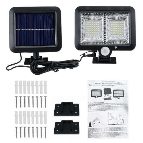 Outdoor Solar Light, Solar Light with Motion Sensor, Garden Solar Wall Light, IP65 Waterproof