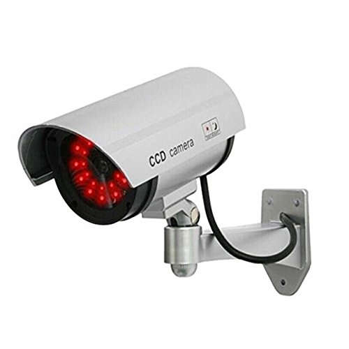 CCTV Security Fake/Dummy Camera Outdoor Bullet Camera Silver