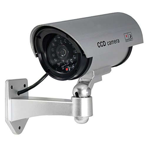 CCTV Security Fake/Dummy Camera Outdoor Bullet Camera Silver