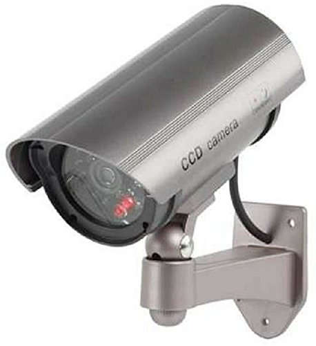 CCTV Security Fake/Dummy Camera Outdoor Bullet Camera Silver