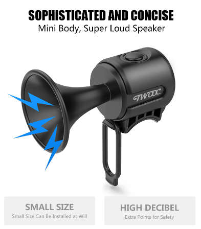 120db electric bicycle horn loud bicycle bell belt warning sound bicycle horn belt