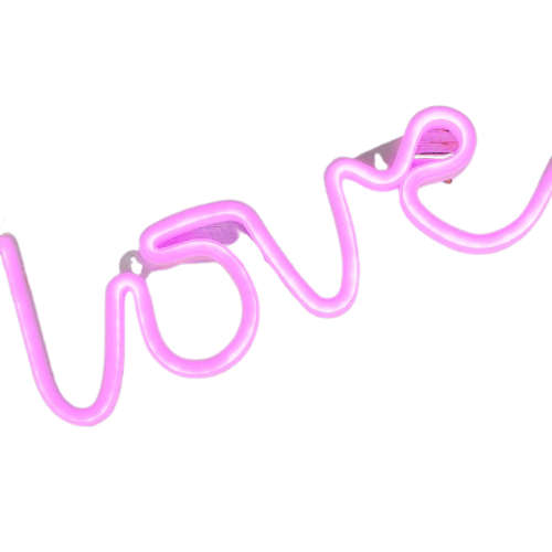 Love Neon Sign Lamp 15 cm x 2.3cm x 36cm Pink, Red, Blue, Warm White USB & Battery Operated