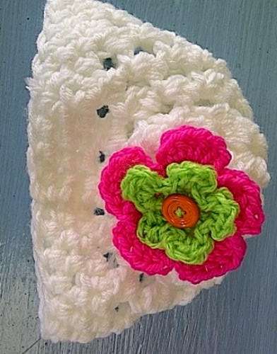 Crafty Stuff: Crochet Baby Lacy Cloche hat White