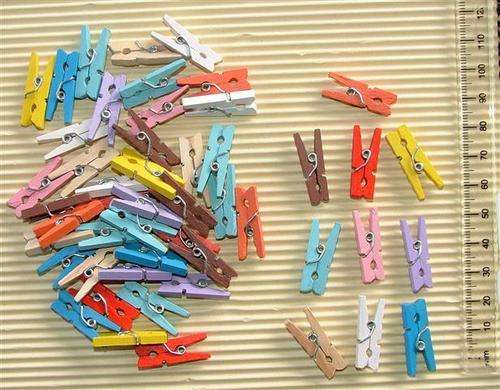 Crafty Stuff:  Brightly Coloured Pegs x 50