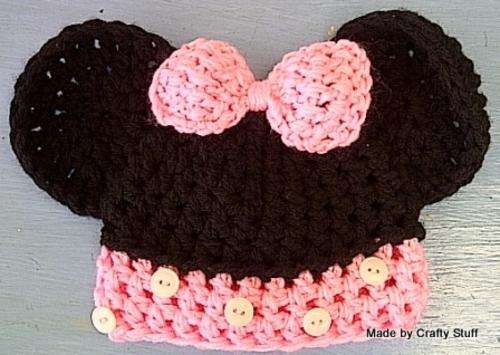 Crafty Stuff: Crochet Minnie Mouse hat. Can be used as a  Photoprop ( IN STOCK NOW)