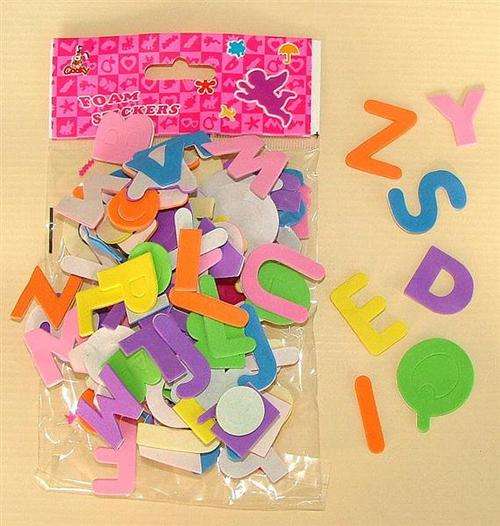 Crafty Stuff:  Foam Alphabet stickers (100 - 130 stickers)
