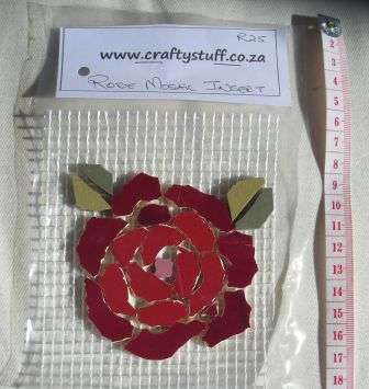 Crafty Stuff: Mosaic Insert: Red Rose: Mosaic made easy!