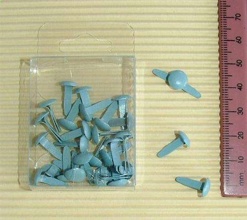 Crafty Stuff:  Lg Round Blue Brads (30)