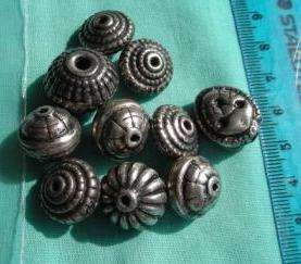 Crafty Stuff:  MEDUIM  Indian Metal bead selection. 20 beads