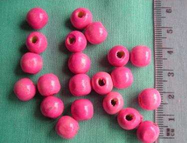 Crafty Stuff:  Wooden Beads, Pink