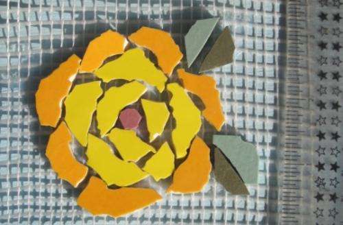 Crafty Stuff: Mosaic Insert: Rose: Yellow
