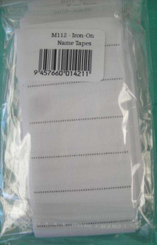 Crafty Stuff: IRON-ON NAME TAPES (50 per pack)