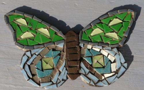 Crafty Stuff:  Mosaic Butterfly Greens and Blues