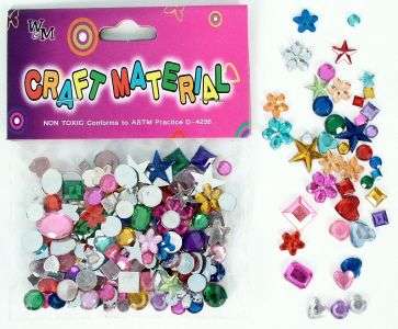 Crafty Stuff:  Glittering Rhinestones Mixed Shapes x 10g