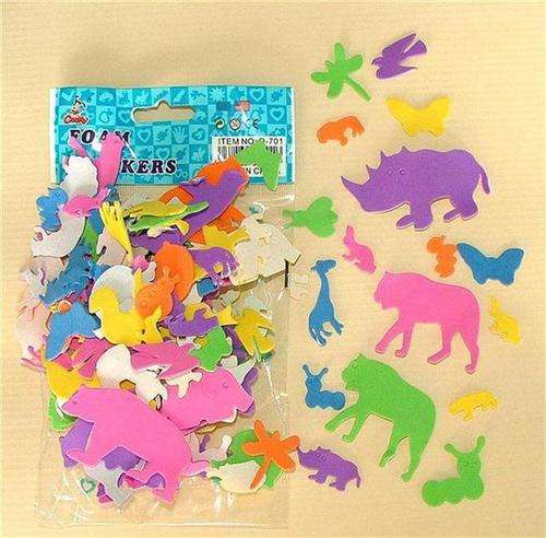 Crafty Stuff:  Foam Animal- dinosaur stickers (approx 100  stickers)
