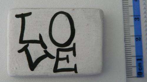 Crafty Stuff: Mosaic Insert:  Ceramic Word : Love