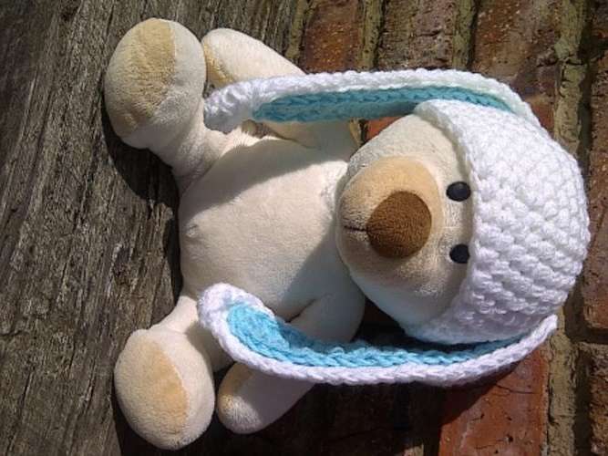 Crafty Stuff: Crochet Bunny Ears Baby Beanie in Blue